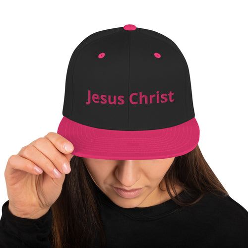 Jesus Christ Pink Snapback Hat